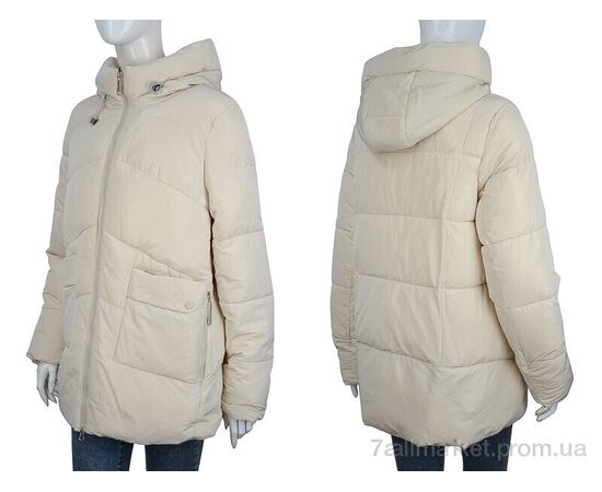 Куртка жіноча Зима 7805 beige (5 шт. р.сітка48-58) "Turn Hug" недорого оптом від прямого постачальника, зображення 3