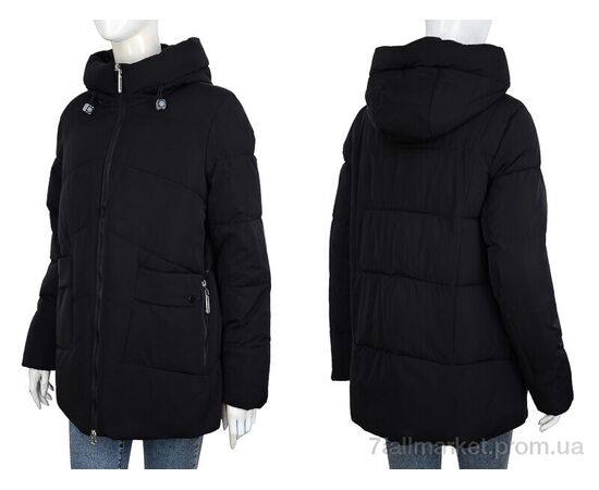 Куртка жіноча Зима 7805 black (5 шт. р.сітка48-58) "Turn Hug" недорого оптом від прямого постачальника, зображення 3