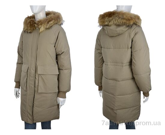 Пальто жіноче Зима 618 d.beige (5 шт. р.сіткаM-2XL) "Turn Hug" недорого оптом від прямого постачальника, зображення 3