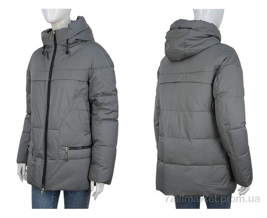 Куртка жіноча Зима 323-04 grey (5 шт. р.сітка46-54) "П2П Design" недорого оптом від прямого постачальника, зображення 3 Куртка жіноча Зима 323-04 grey (5 шт. р.сітка46-54) "П2П Design" недорого оптом від прямого постачальника, зображення 3