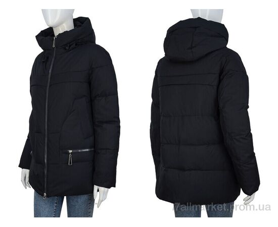 Куртка жіноча Зима 323-01 black (5 шт. р.сітка46-54) "П2П Design" недорого оптом від прямого постачальника, зображення 3 Куртка жіноча Зима 323-01 black (5 шт. р.сітка46-54) "П2П Design" недорого оптом від прямого постачальника, зображення 3