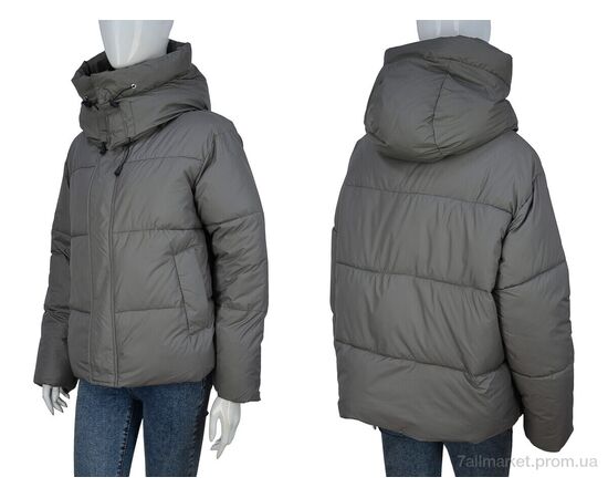 Фотография Куртка женская Зима 980 grey (4 шт. р.сетка M-2XL) "Turn Hug" недорого оптом от прямого поставщика, изображение 3