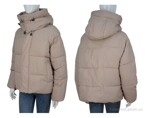 Фотография Куртка женская Зима 980 beige (4 шт. р.сетка M-2XL) "Turn Hug" недорого оптом от прямого поставщика, изображение 3