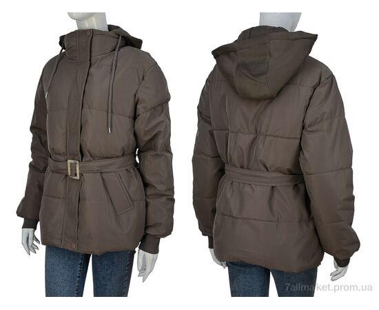 Фотография Куртка женская Зима 8823 d.brown (4 шт. р.сетка M-2XL) "Turn Hug" недорого оптом от прямого поставщика, изображение 3