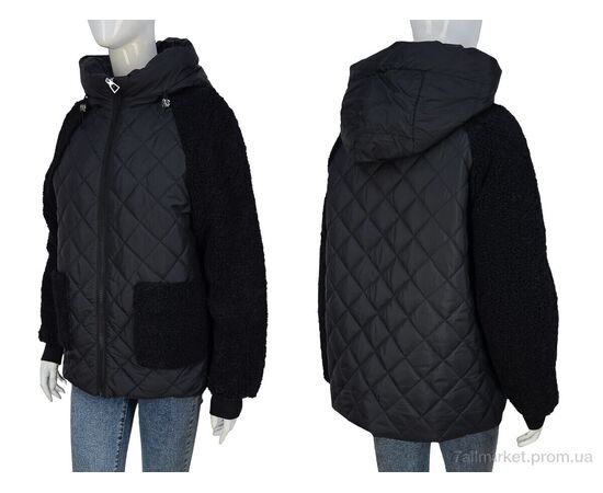 Куртка жіноча Весна/осінь 2308 black (4 шт. р.сіткаM-2XL) "Hope" недорого оптом від прямого постачальника, зображення 3
