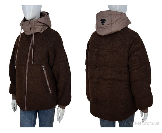 Фотография Куртка женская Зима 8071 brown (4 шт. р.сетка M-2XL) "Hope" недорого оптом от прямого поставщика, изображение 3