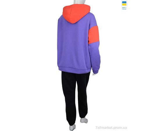 Фотография Спортивный костюм женский Весна/осень Єд b violet (06926) ЗНИЖКА флис (2 шт. р.сетка L-XL) "Obuvok" недорого оптом от прямого поставщика, изображение 2