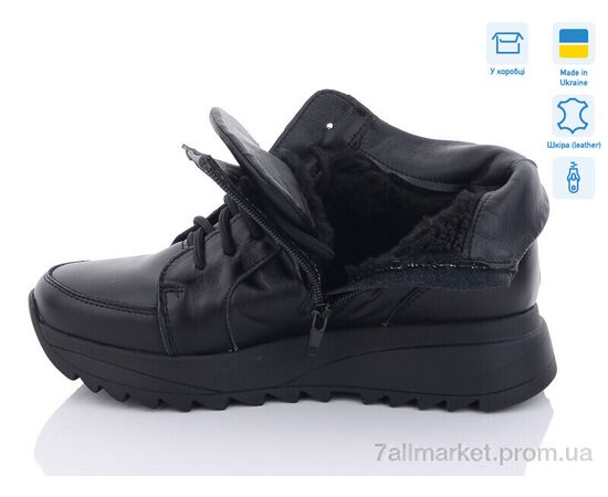 Фотография Кроссовки женские модные зима 07070 чорний (6 пар р.36-40) "A.N.I.One" недорого оптом от прямого поставщика, изображение 2