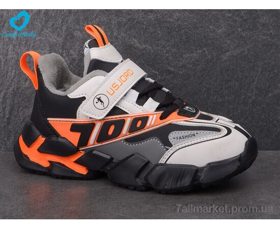 Кроссовки детские модные Весна/осень 2068А чорно-помаранчевий (8 пар р.31-36) "Comfort-baby" недорого оптом от прямого поставщика, изображение 2 Фотография Кроссовки детские модные Весна/осень 2068А чорно-помаранчевий (8 пар р.31-36) "Comfort-baby" недорого оптом от прямого поставщика, изображение 2