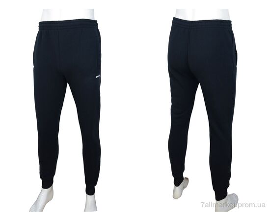 Фотография Спортивные брюки мужские Зима 06992 black, флис (5 шт. р.сетка 48-56) "Obuvok" недорого оптом от прямого поставщика, изображение 3