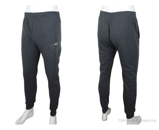 Спортивні штани чоловічі Зима 06991 grey, флис (5 шт. р.сітка48-56) "Obuvok" недорого оптом від прямого постачальника, зображення 3
