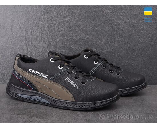 Фотография Кроссовки детские модные Весна/осень D6P чорно-оливковий (8 пар р.36-41) "Paolla" недорого оптом от прямого поставщика, изображение 3