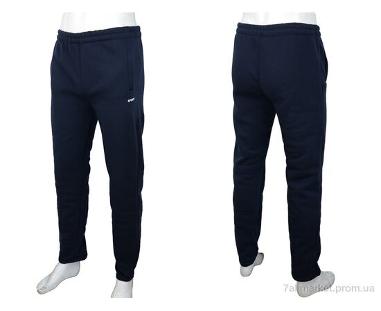 Фотография Спортивные брюки мужские Зима 07154 navy, флис (5 шт. р.сетка 52-60) "Obuvok" недорого оптом от прямого поставщика, изображение 3