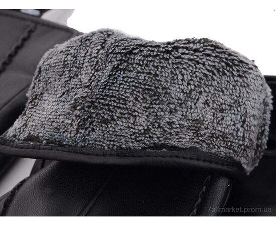 Рукавички жіночі Зима R104Ж кожзам-махра black (10 шт. р.сітка6,5-8,5) "KUINH" недорого оптом від прямого постачальника, зображення 2