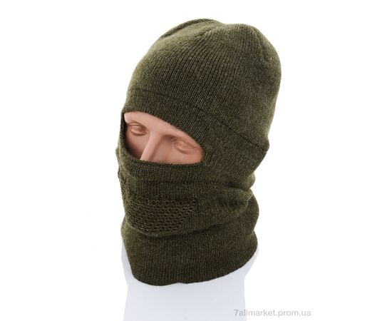 Фотография Шапка мужская Зима Шапка-балак. зелений (3 шт. р.сетка One size) "VIOLA" недорого оптом от прямого поставщика, изображение 2