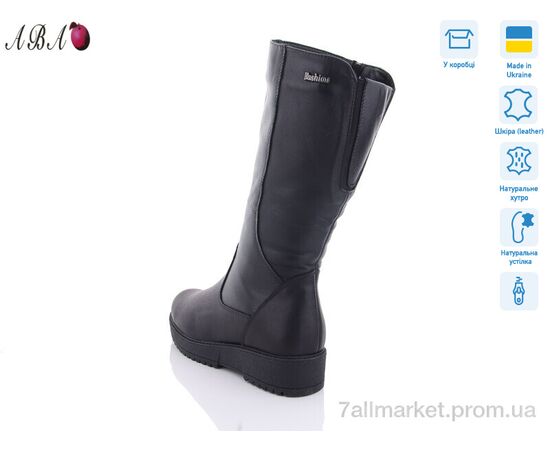 Чоботи жіночі зручні Зима 623D чорний (6 пар р.40-42) "Aba" недорого оптом від прямого постачальника, зображення 2