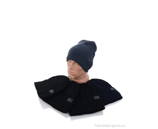 Фотография Шапка мужская Зима KA146 mix флис (5 шт. р.сетка 52-58) "Red Hat" недорого оптом от прямого поставщика, изображение 2