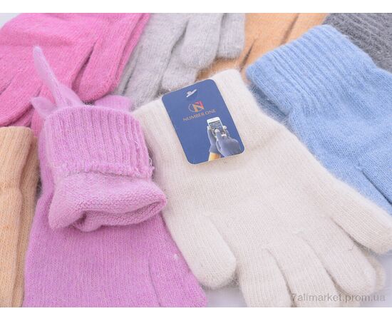 Рукавички жіночі Весна/осінь W14 ж ангора mix (12 шт. р.сітка6,5-8,5) "TUZZI" недорого оптом від прямого постачальника, зображення 2