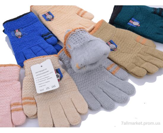 Рукавички для дітей Весна/осінь W6 діти mix (12 шт. р.сітка6-8) "TUZZI" недорого оптом від прямого постачальника, зображення 2