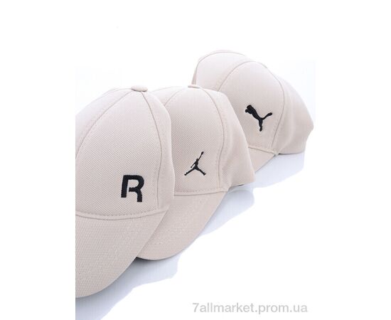 Кепка для чоловіків Весна/осінь Кепка трикотаж з вишивкою бежевий (3 шт. р.сіткаOne size) "VIOLA" недорого оптом від прямого постачальника, зображення 3