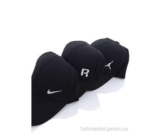 Фотография Кепка для мужчин Весна/осень Кепка трикотаж з вишивкою чорний (3 шт. р.сетка One size) "VIOLA" недорого оптом от прямого поставщика, изображение 3