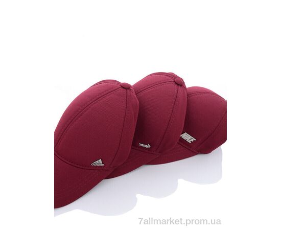 Кепка для чоловіків Весна/осінь Кепка трикотаж з залізкою бордовий (3 шт. р.сіткаOne size) "VIOLA" недорого оптом від прямого постачальника, зображення 3