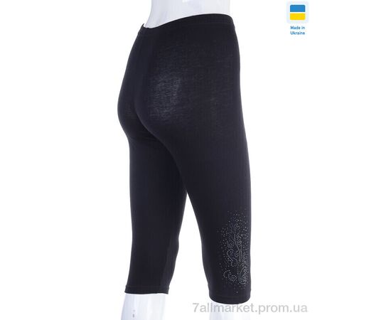 Фотография Бриджи женские Лето Бриджі чорні каміння чорний норма (4 шт. р.сетка 44-50) "VIOLA" недорого оптом от прямого поставщика, изображение 2