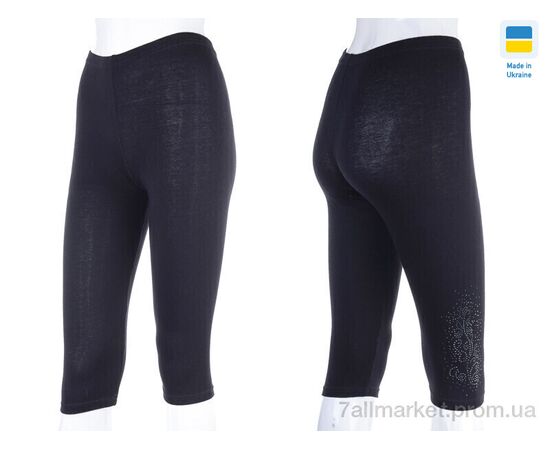 Фотография Бриджи женские Лето Бриджі чорні каміння чорний норма (4 шт. р.сетка 44-50) "VIOLA" недорого оптом от прямого поставщика, изображение 3