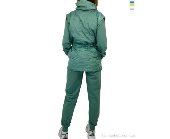 Спортивный костюм женский Зима 25.527 бірюза батал (3 шт. р.сетка XL-2XL) "Kram" недорого оптом от прямого поставщика, изображение 2 Фотография Спортивный костюм женский Зима 25.527 бірюза батал (3 шт. р.сетка XL-2XL) "Kram" недорого оптом от прямого поставщика, изображение 2