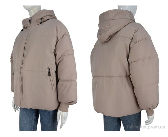 Куртка жіноча Зима 6805-1 d.beige (4 шт. р.сітка48-54) "Hope" недорого оптом від прямого постачальника, зображення 3