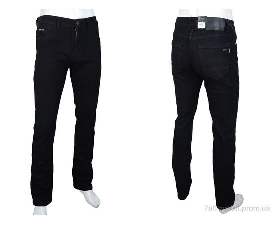 Джинси чоловічі Зима FBR9290 black (8 шт. р.сітка32-38) "Baron" недорого оптом від прямого постачальника, зображення 3