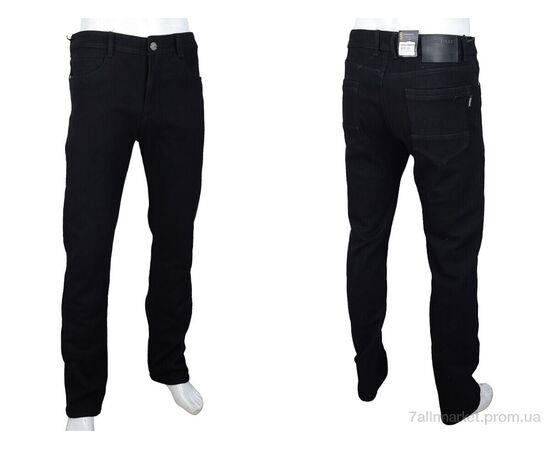 Джинси чоловічі Зима FBR9291 black (8 шт. р.сітка32-42) "Baron" недорого оптом від прямого постачальника, зображення 3