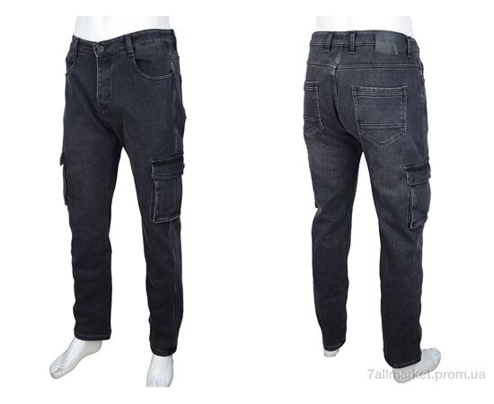 Джинси чоловічі Зима F602 grey (8 шт. р.сітка30-38) "Baron" недорого оптом від прямого постачальника, зображення 3