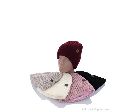 Жіноча шапка Зима Шапка жіноча на флісі 001-4 mix (5 шт. р.сіткаOne size) "VIOLA" недорого оптом від прямого постачальника, зображення 2