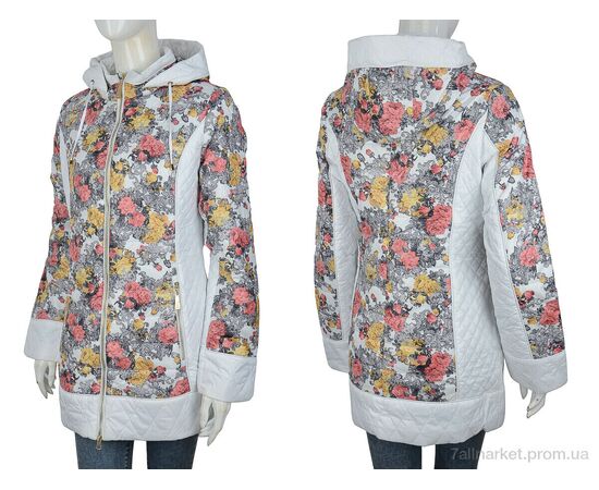 Куртка жіноча Весна/осінь 997 white (07613) (5 шт. р.сіткаS-2XL) "Obuvok" недорого оптом від прямого постачальника, зображення 3