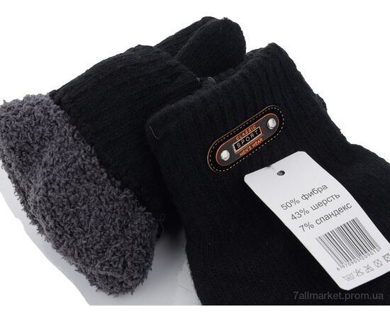 Фотография Перчатки мужские Зима 8802 black (12 шт. р.сетка 11-13) "KUINH" недорого оптом от прямого поставщика, изображение 2