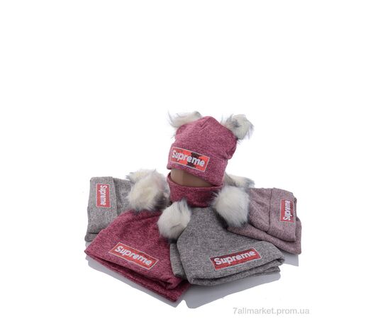 Шапка дитяча Зима KA336 комплект mix (5 шт. р.сітка50-52) "Red Hat" недорого оптом від прямого постачальника, зображення 2