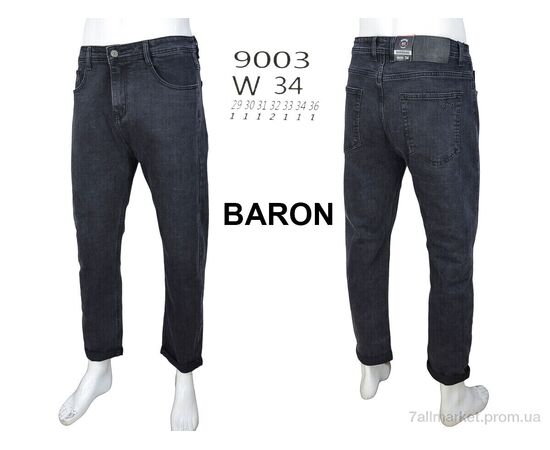 Джинси чоловічі  9003 (8 шт. р.сітка29-36) "Baron" недорого оптом від прямого постачальника, зображення 4