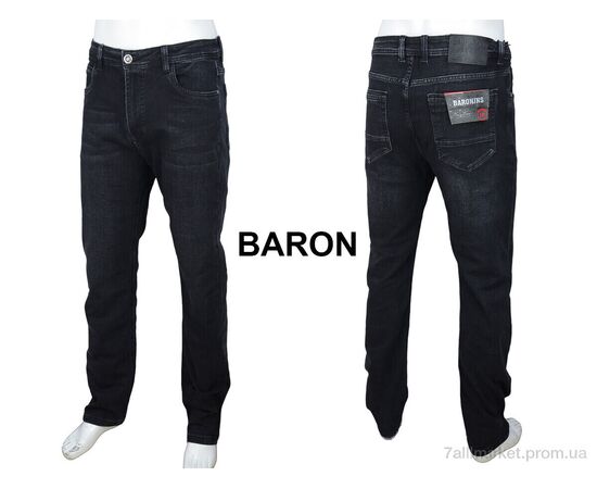 Джинси чоловічі  B8722 (8 шт. р.сітка30-38) "Baron" недорого оптом від прямого постачальника, зображення 3