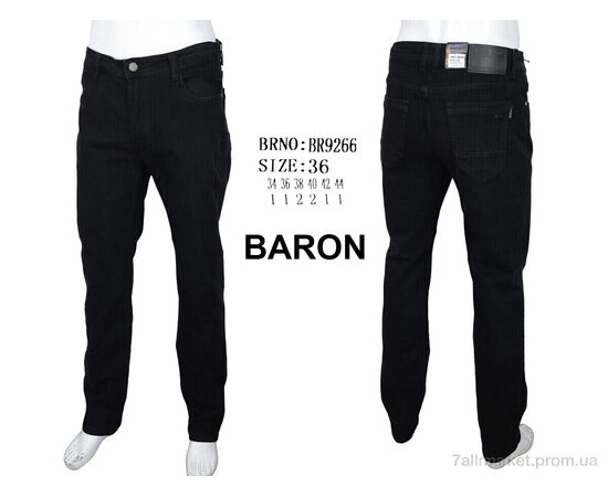 Джинси чоловічі  BR9266 (8 шт. р.сітка34-44) "Baron" недорого оптом від прямого постачальника, зображення 4