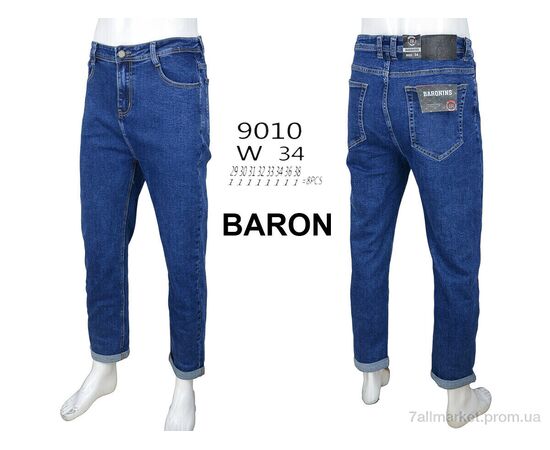 Джинси чоловічі  9010 (8 шт. р.сітка29-38) "Baron" недорого оптом від прямого постачальника, зображення 4