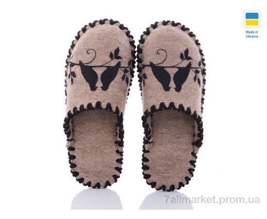 Тапки жіночі для будинку Весна/осінь 295W бежевий (9 пар р.36-41) "Active" недорого оптом від прямого постачальника, зображення 2