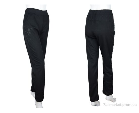 Спортивні штани жіночі Зима A683 black флис (04892) (5 шт. р.сіткаXL-5XL) "Obuvok" недорого оптом від прямого постачальника, зображення 3