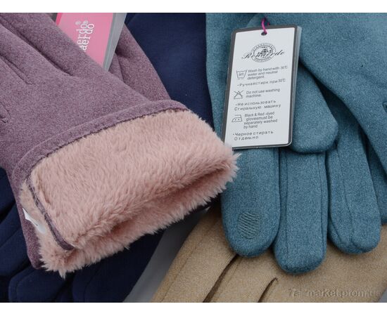 Рукавички жіночі Зима TA6 mix (12 шт. р.сітка6,5-8,5) "KUINH" недорого оптом від прямого постачальника, зображення 2