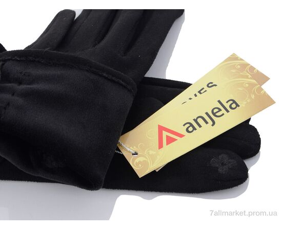 Рукавички жіночі Зима 2-22 black (10 шт. р.сітка6,5-8,5) "KUINH" недорого оптом від прямого постачальника, зображення 2