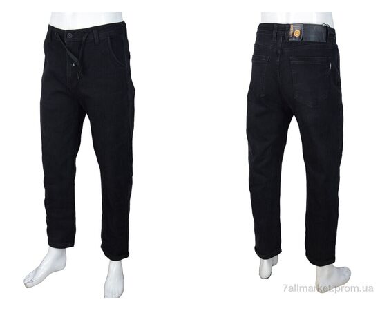 Джинси чоловічі Весна/осінь M310-4 black (8 шт. р.сітка29-38) "Baron" недорого оптом від прямого постачальника, зображення 3