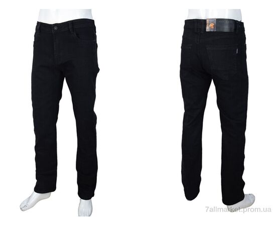 Джинси чоловічі Весна/осінь Z320-2 black (8 шт. р.сітка32-42) "Baron" недорого оптом від прямого постачальника, зображення 3