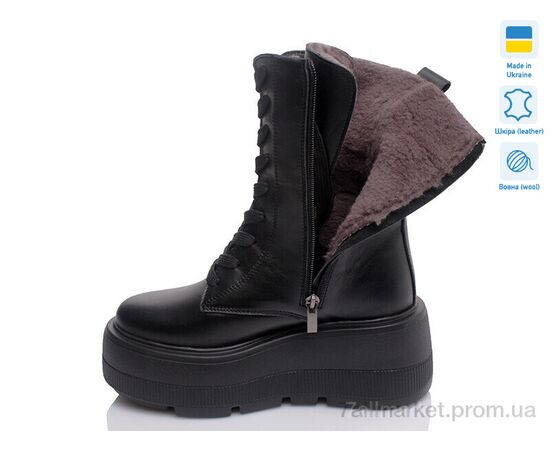 Черевики жіночі стильні Зима Paradize B-1535 чорний зима (6 пар р.36-40) "Prime-Opt" недорого оптом від прямого постачальника, зображення 2