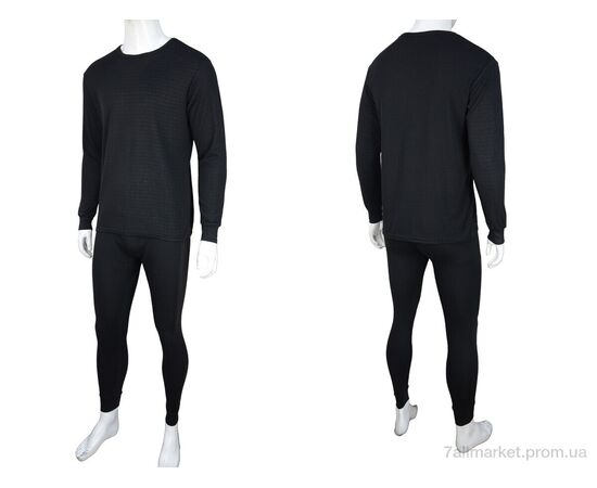 Термобілизна чоловіча Зима 996 black (07888) (4 шт. р.сіткаXL-4XL) "Obuvok" недорого оптом від прямого постачальника, зображення 3