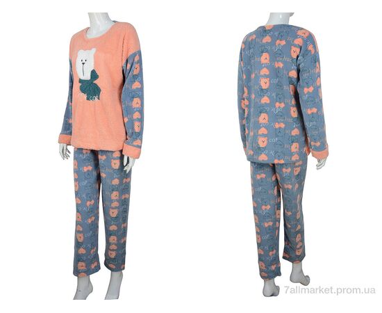 Пижама женская Весна/осень 1159 grey (4 шт. р.сетка M-2XL) "Nicoletta" недорого оптом от прямого поставщика, изображение 3 Фотография Пижама женская Весна/осень 1159 grey (4 шт. р.сетка M-2XL) "Nicoletta" недорого оптом от прямого поставщика, изображение 3